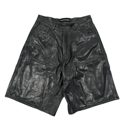 GV Gallery Raspberry Hills 'Black' Leather Shorts